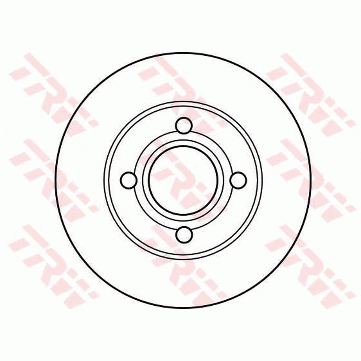 TRW Brake Rotor Single 256mm Front DF2599S