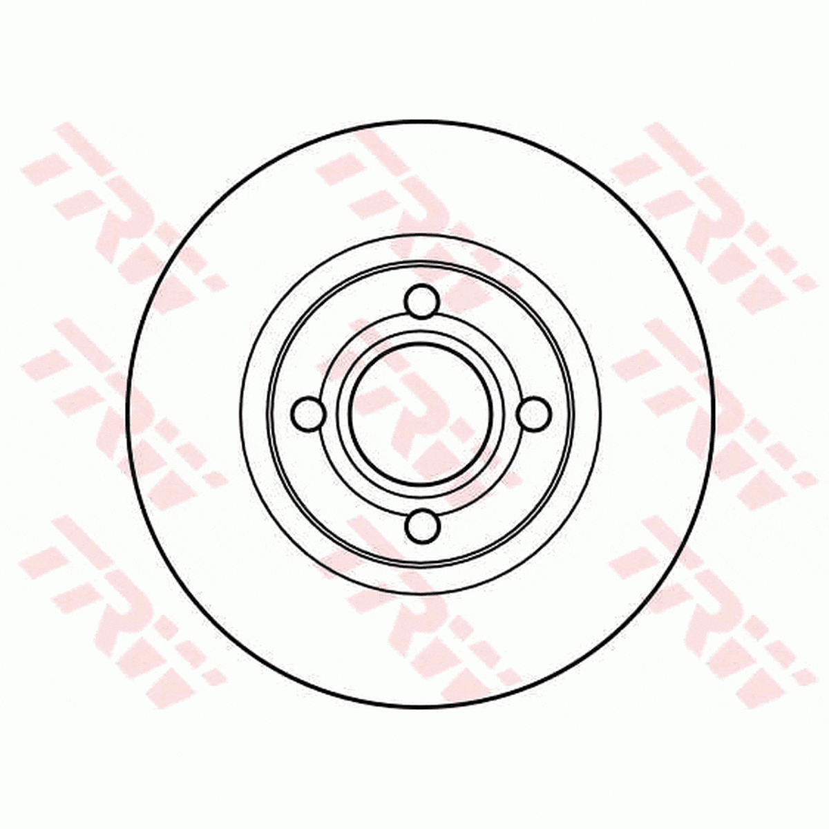 TRW Brake Rotor Pair 280mm Front DF2601S