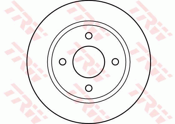 TRW Brake Rotor Pair 234mm Front DF2611S