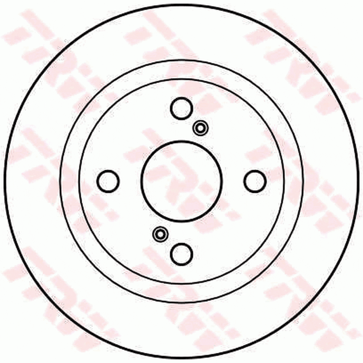 TRW Brake Rotor 242mm Rear DF2643S