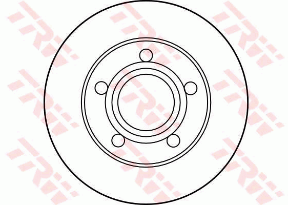 TRW Brake Rotor Pair 245mm Rear DF2666S