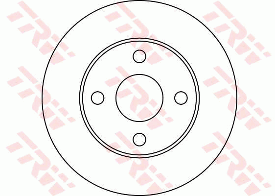 TRW Brake Rotor Pair 235mm Front DF2668S