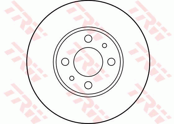 TRW Brake Rotor Pair 257mm Front DF2734S