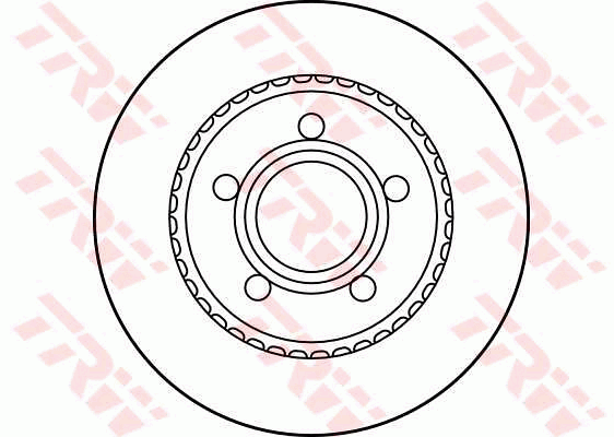 TRW Brake Rotor Pair 269mm Rear DF2750S