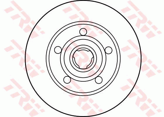 TRW Brake Rotor Pair 245mm Rear DF2771S