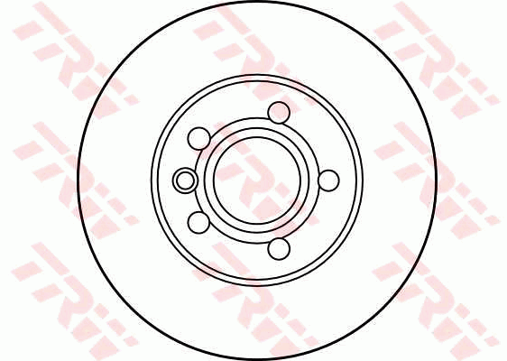 TRW Brake Rotor Pair 280mm Front DF2809S