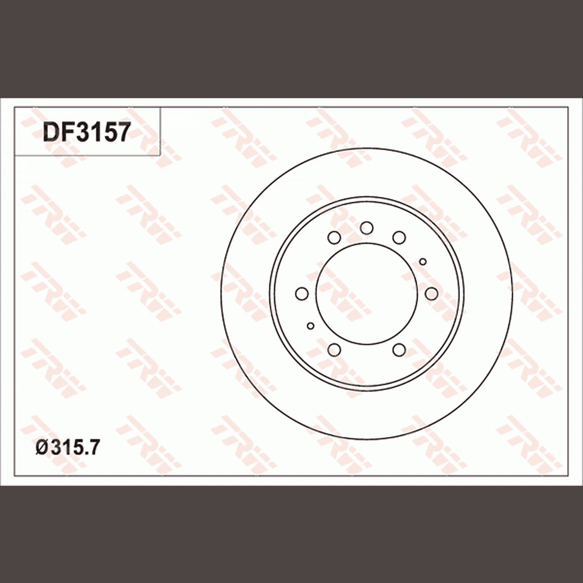 TRW Brake Rotor 315mm Rear DF3157S