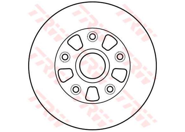 TRW Brake Rotor 255mm Front DF4009S