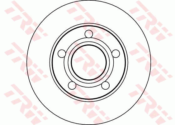 TRW Brake Rotor Pair 245mm Rear DF4026S