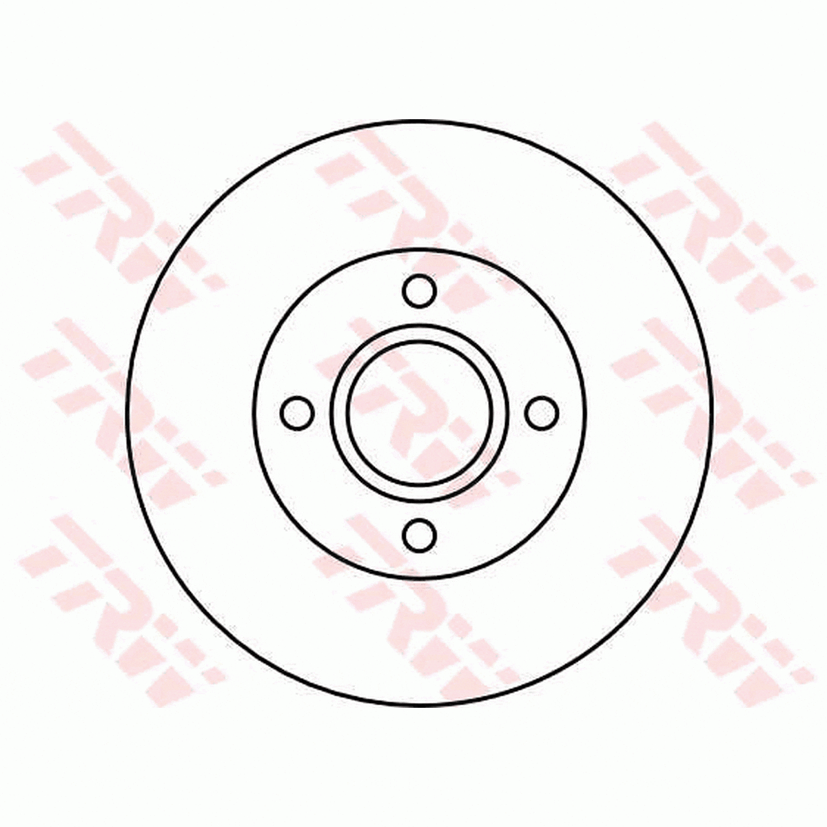 TRW Brake Rotor 258mm Front DF4036S
