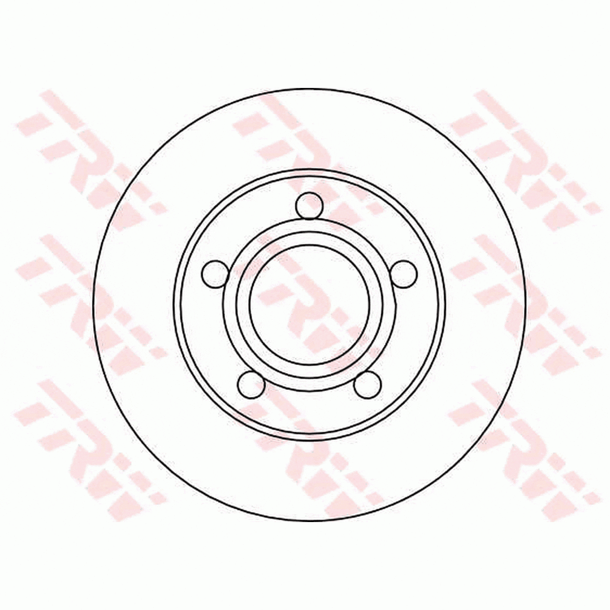 TRW Brake Rotor Pair 245mm Rear DF4038S