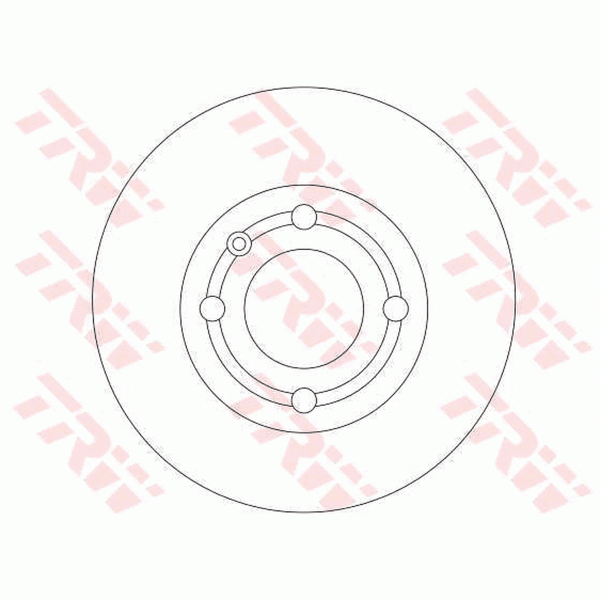 TRW Brake Rotor Pair 232mm Rear DF4062S
