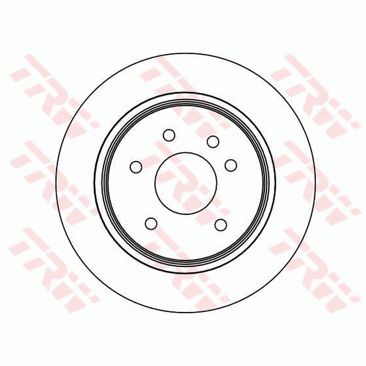 TRW Brake Rotor Pair 305mm Rear DF4094S