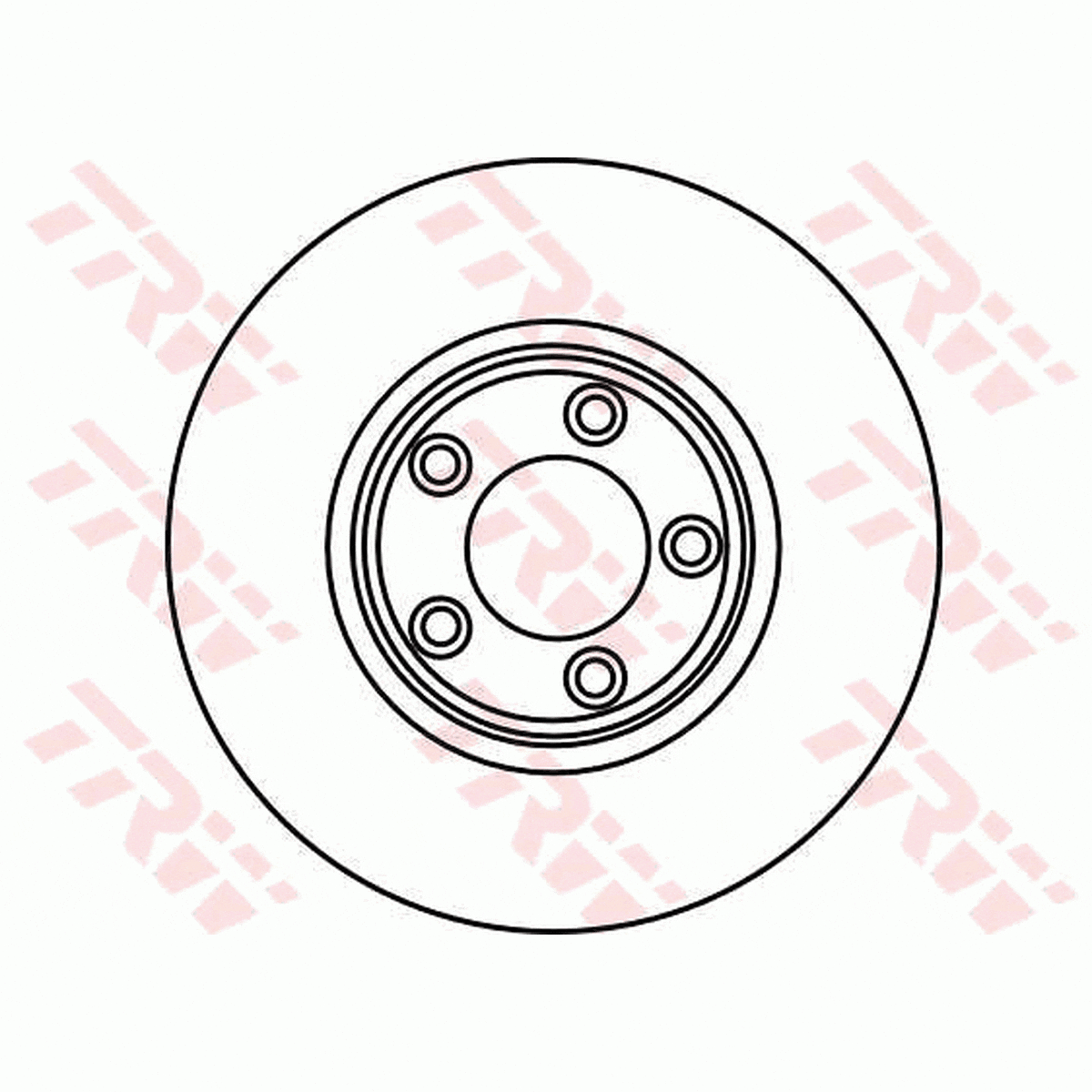 TRW Brake Rotor Pair 288mm Rear DF4106S