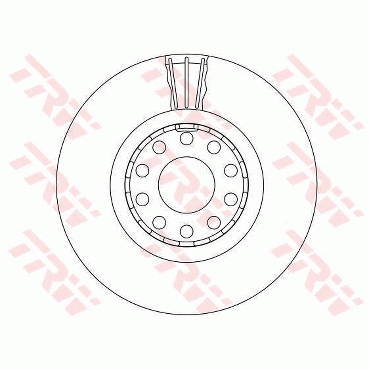 TRW Brake Rotor 258mm Front DF4125S