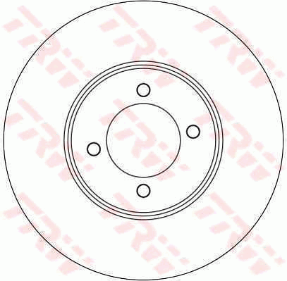 TRW Brake Rotor Pair 264mm Rear DF4139S