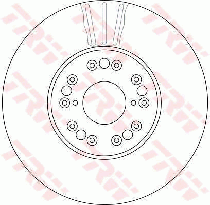 TRW Brake Rotor 296mm Front DF4182S