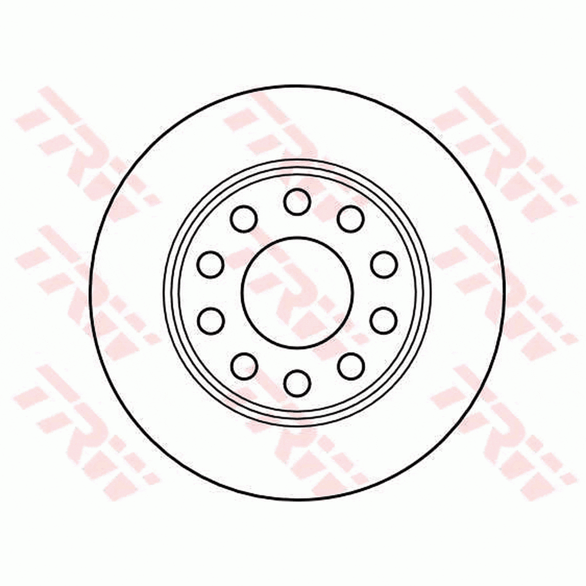 TRW Brake Rotor Pair 255mm Rear DF4211S