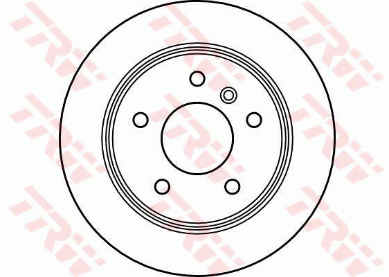TRW Brake Rotor Pair 258mm Rear DF4223S