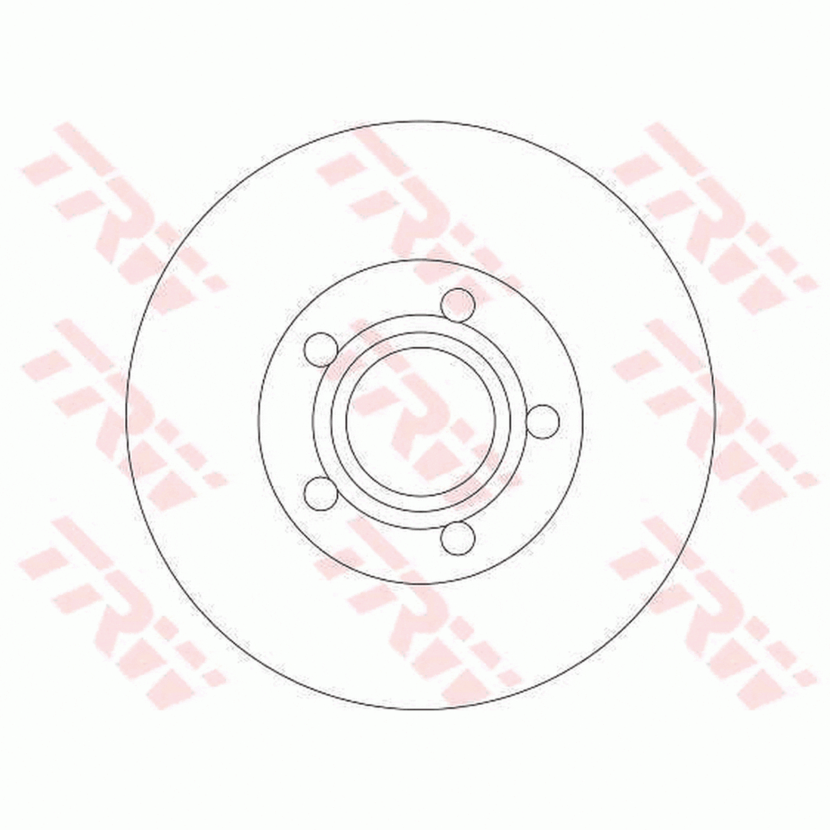 TRW Brake Rotor Pair 269mm Rear DF4239S