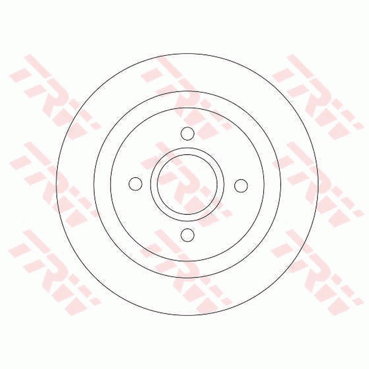 TRW Brake Rotor Pair 280mm Rear DF4251S