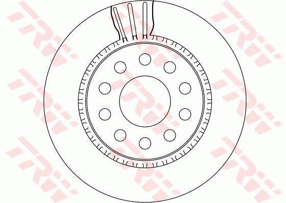 TRW Brake Rotor Pair 269mm Rear DF4252S