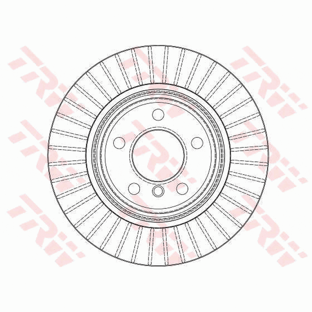 TRW Brake Rotor Pair 324mm Rear DF4299S