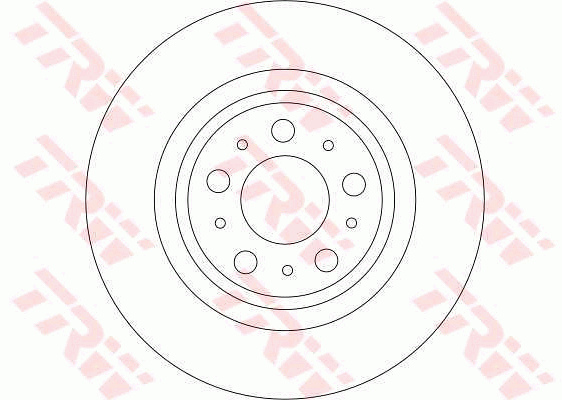 TRW Brake Rotor Pair 308mm Rear DF4338S