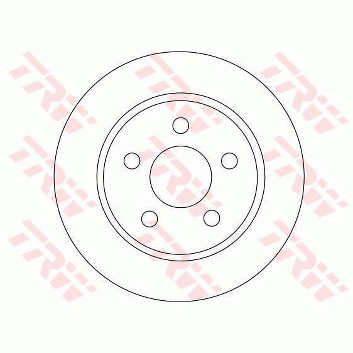 TRW Brake Rotor Pair 265mm Rear DF4372S