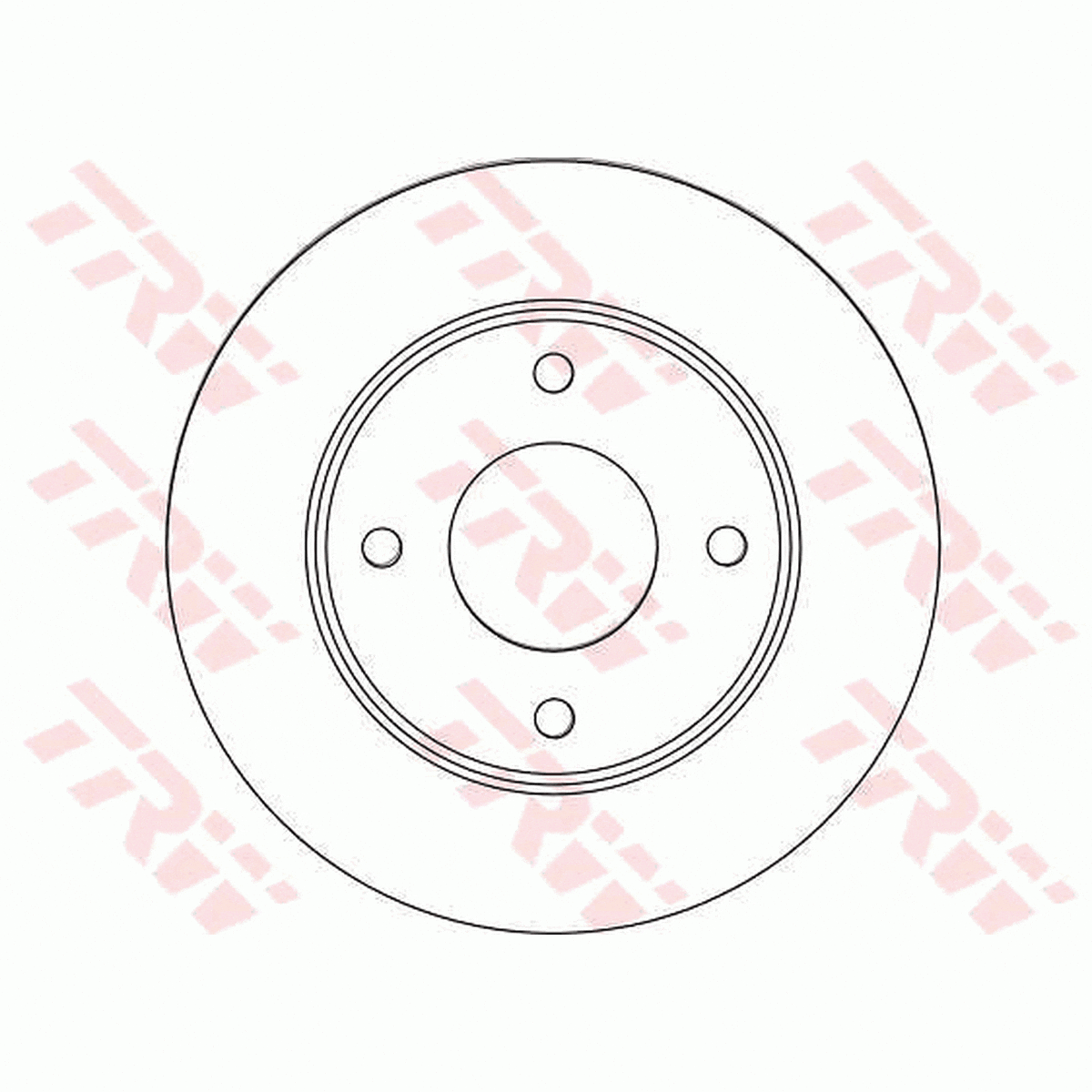 TRW Brake Rotor Single Front DF4457S