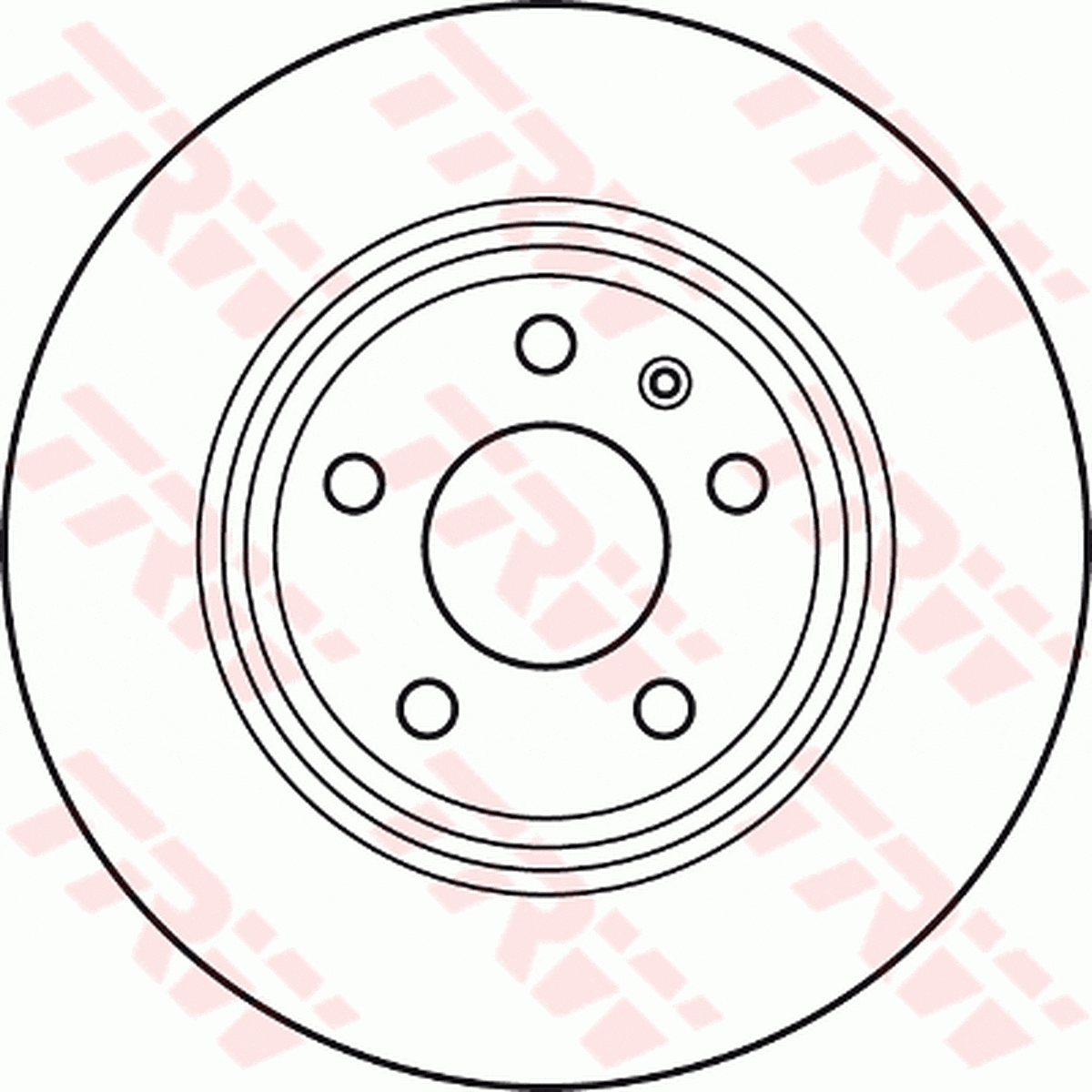TRW Brake Rotor Rear Pair DF4848S