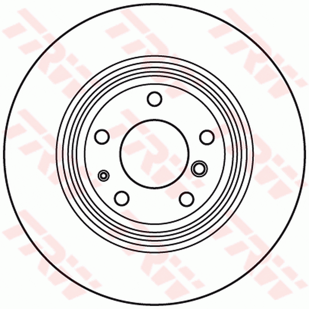 TRW Brake Rotor Rear LH DF4891S