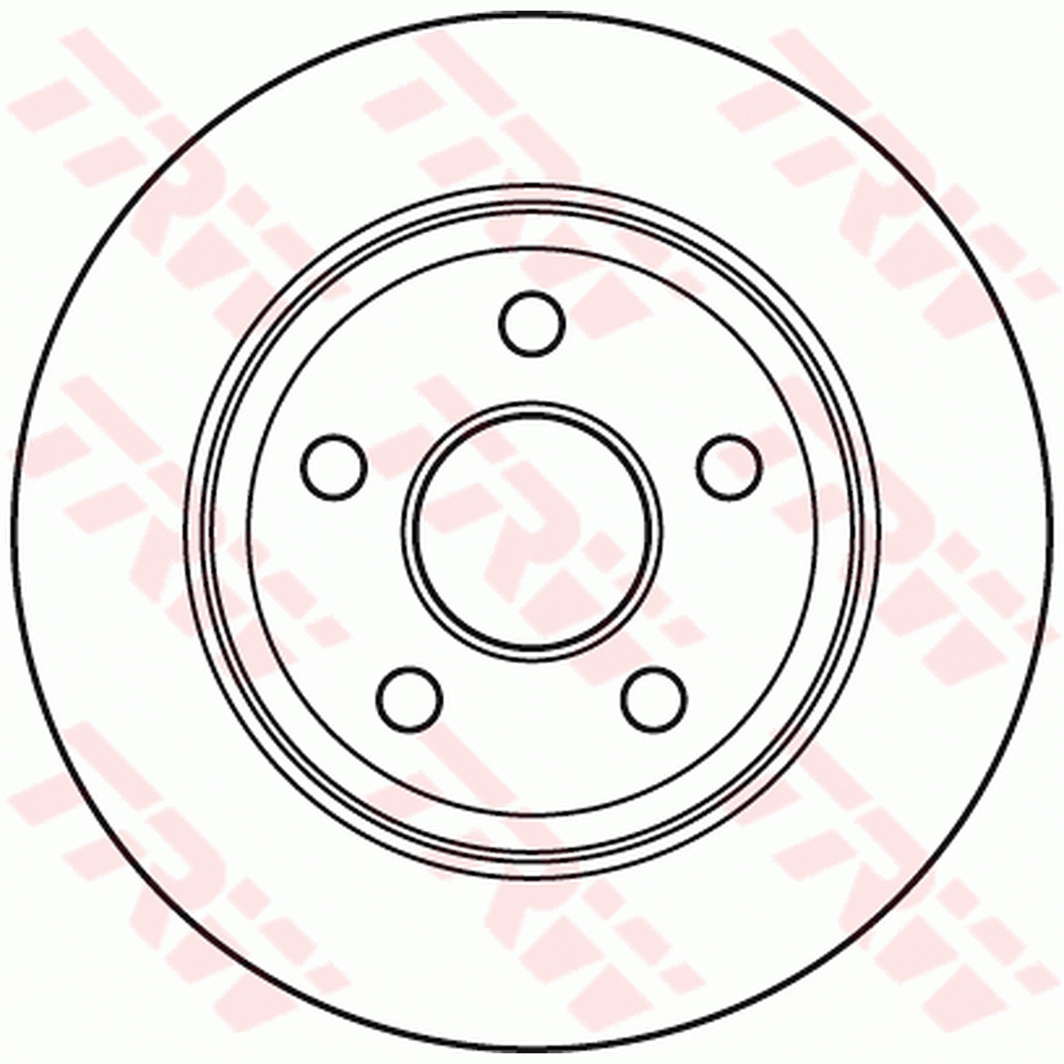 TRW Brake Rotor Rear DF4914S