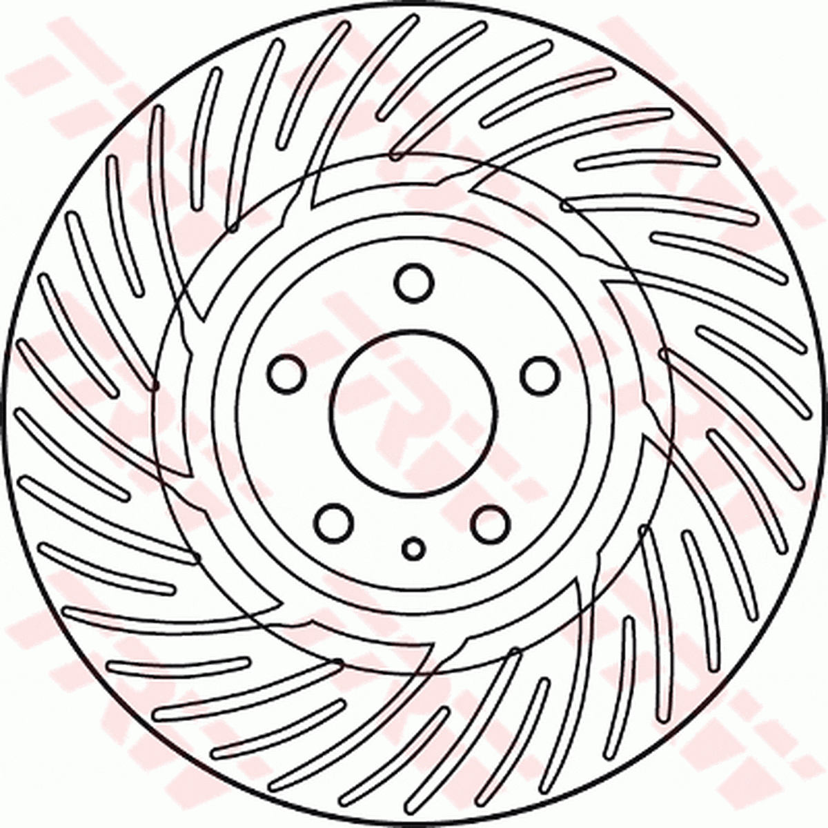 TRW Brake Rotor Front Pair DF6014S