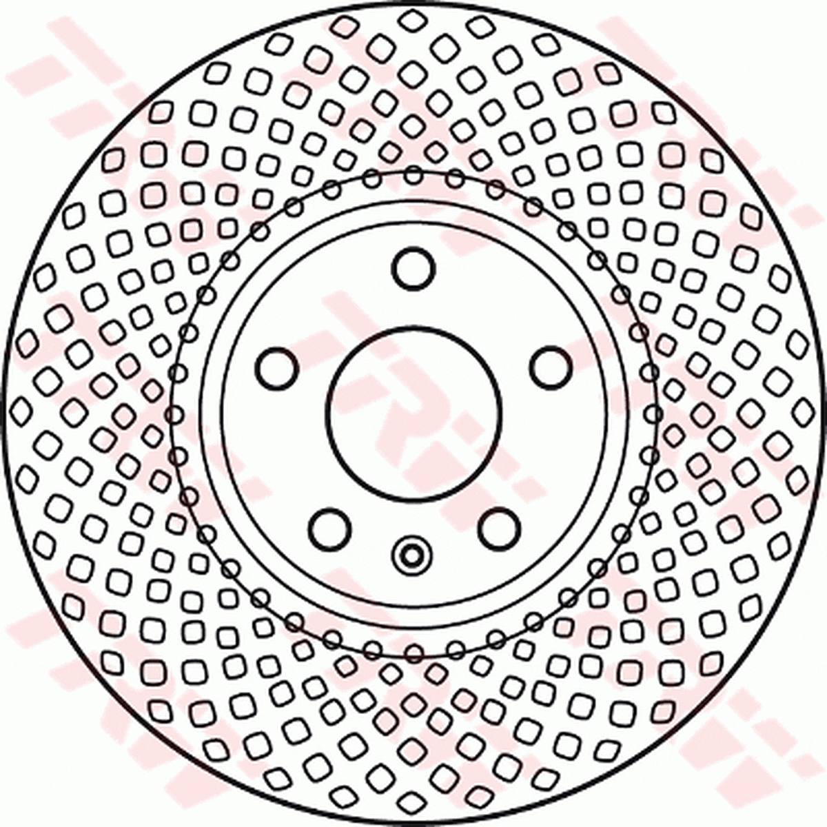 TRW Brake Rotor Front Pair DF6015S