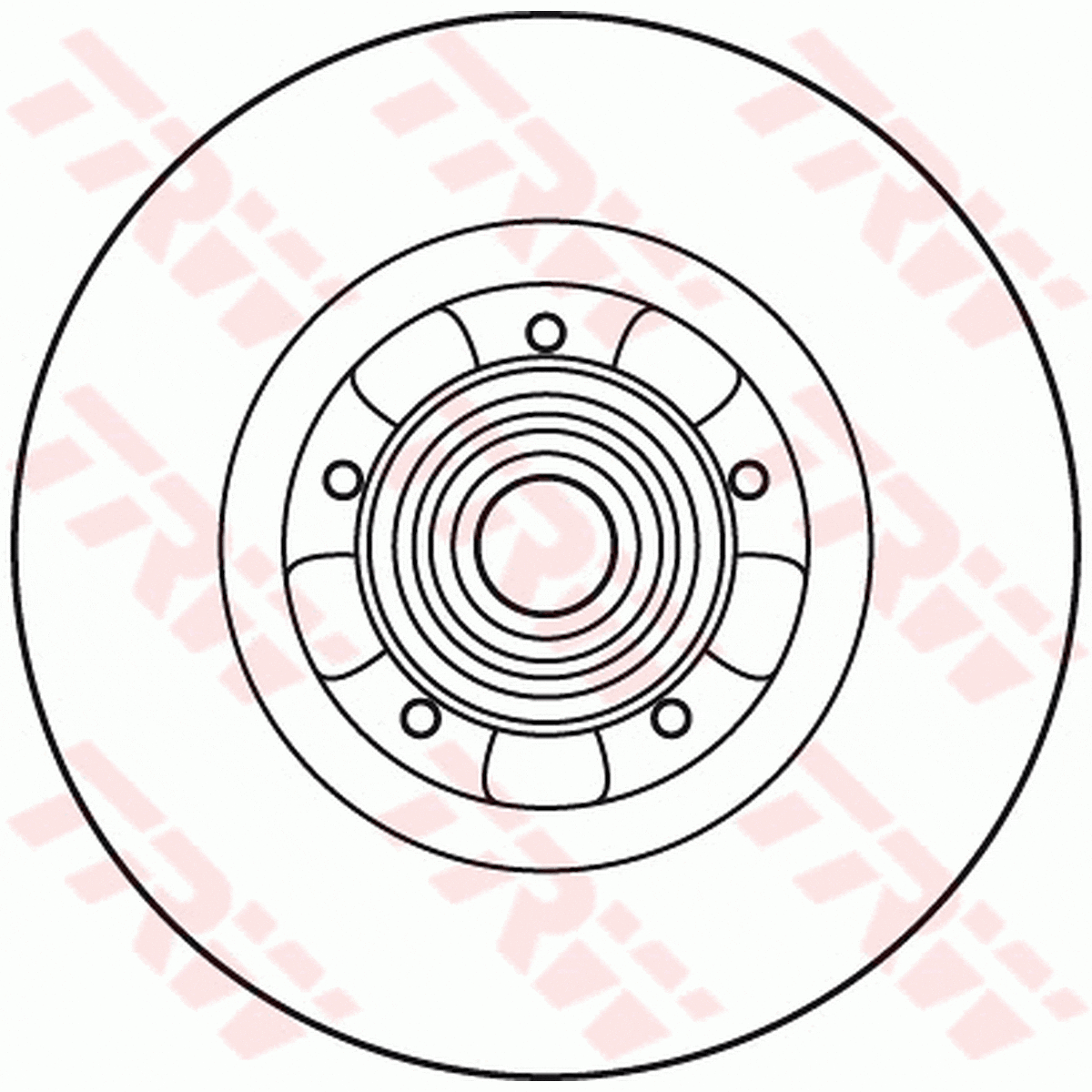 TRW Brake Rotor 275mm Rear DF6043BS
