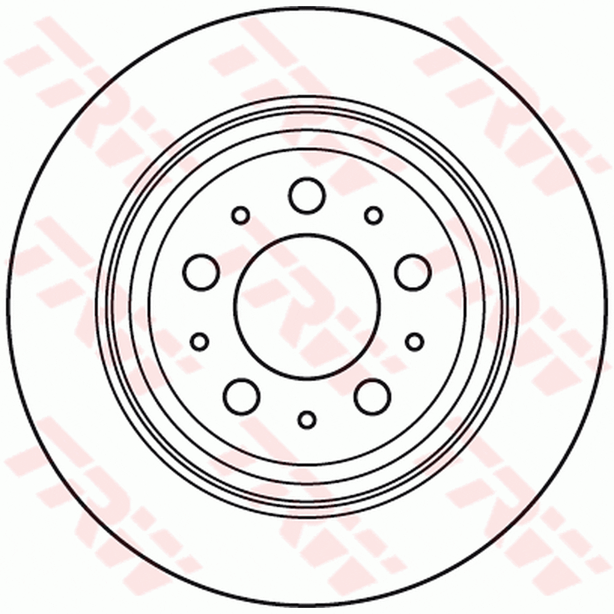TRW Brake Rotor Pair Rear DF6048S