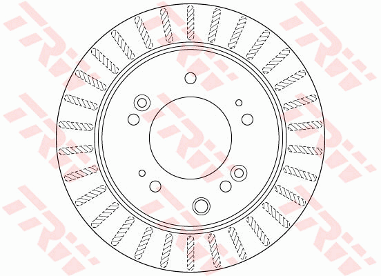 TRW Brake Rotor 315mm Rear DF6191S