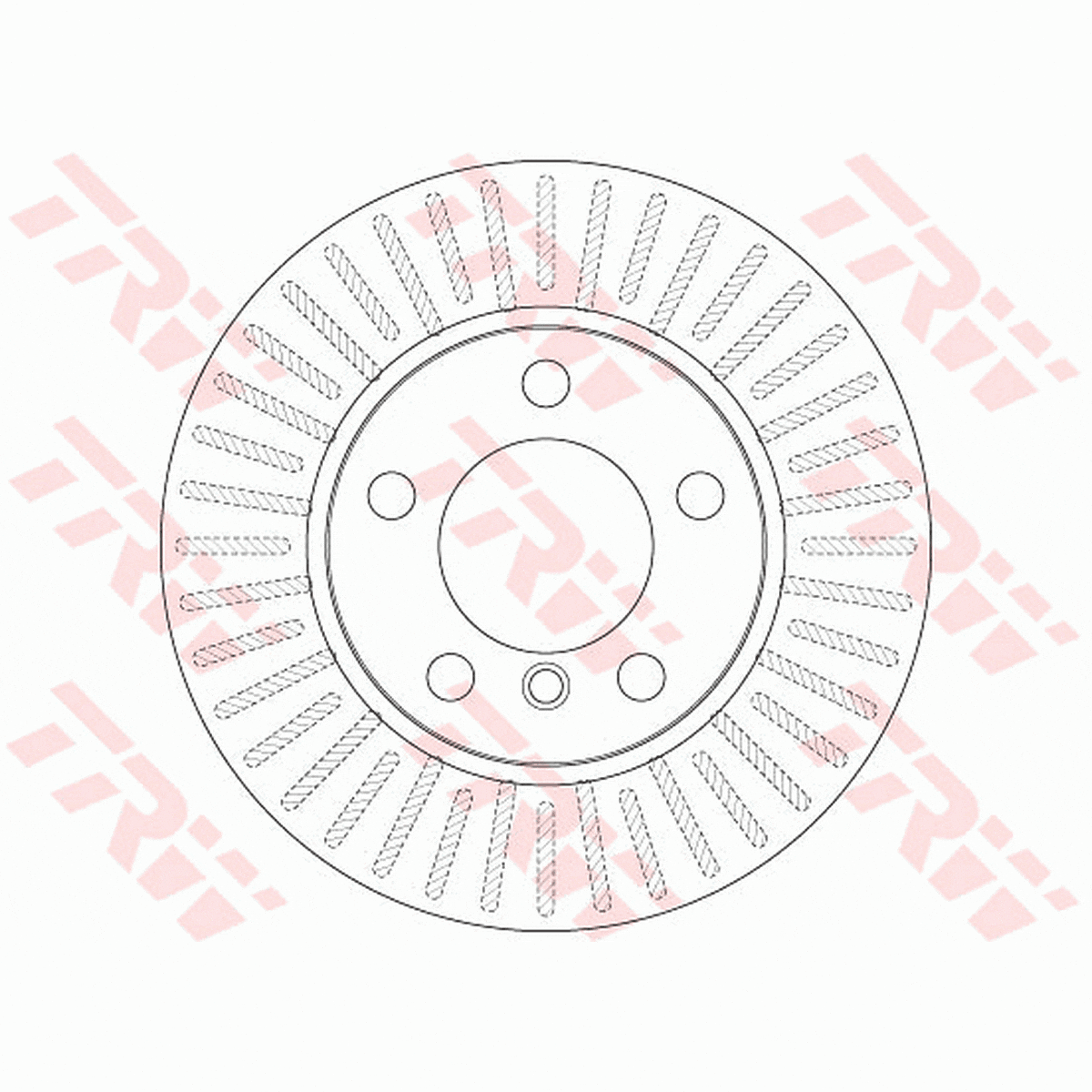 TRW Brake Rotor Pair 284mm Front DF6255S