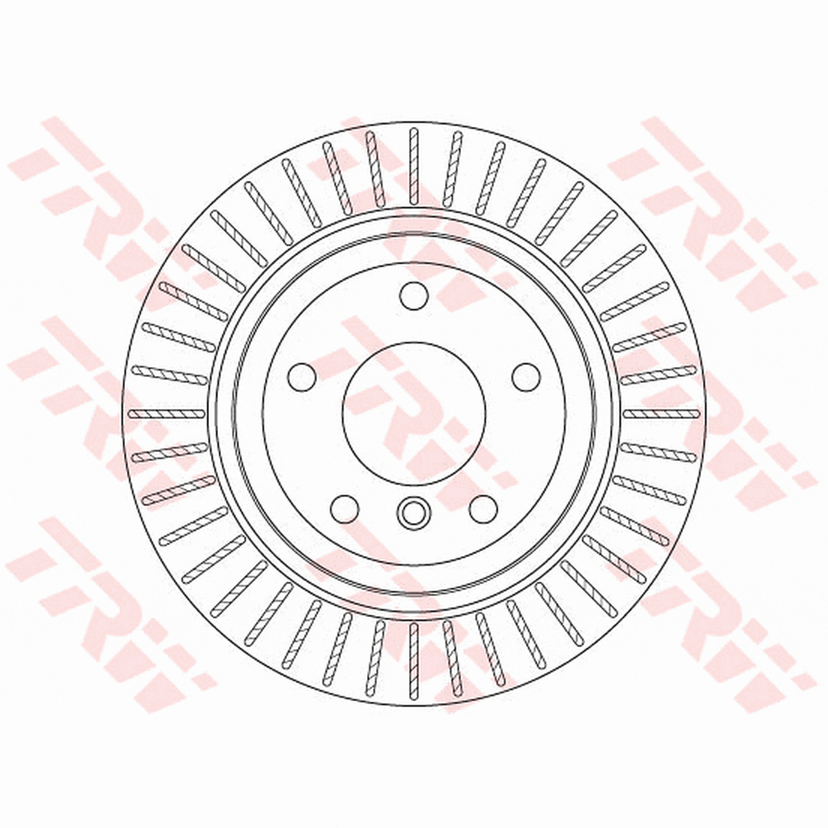 TRW Brake Rotor Pair Rear DF6329S