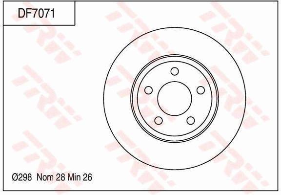 TRW Brake Rotor Front DF7071S