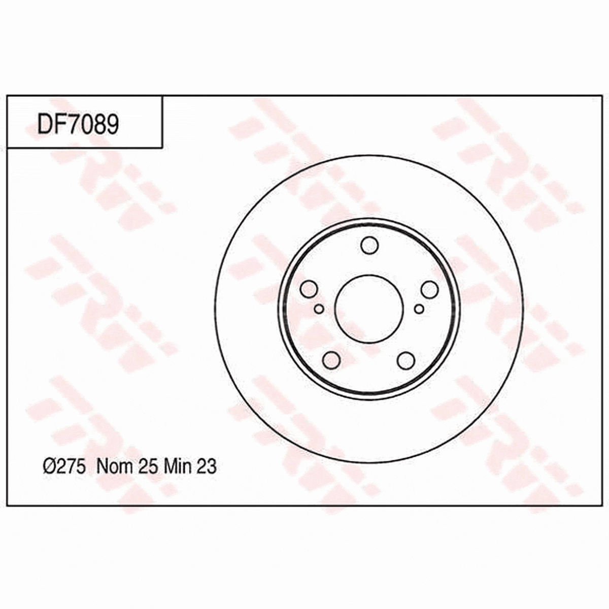 TRW Brake Rotor 275mm Front DF7089S