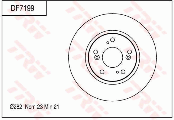 TRW Brake Rotor 282mm Front DF7199S
