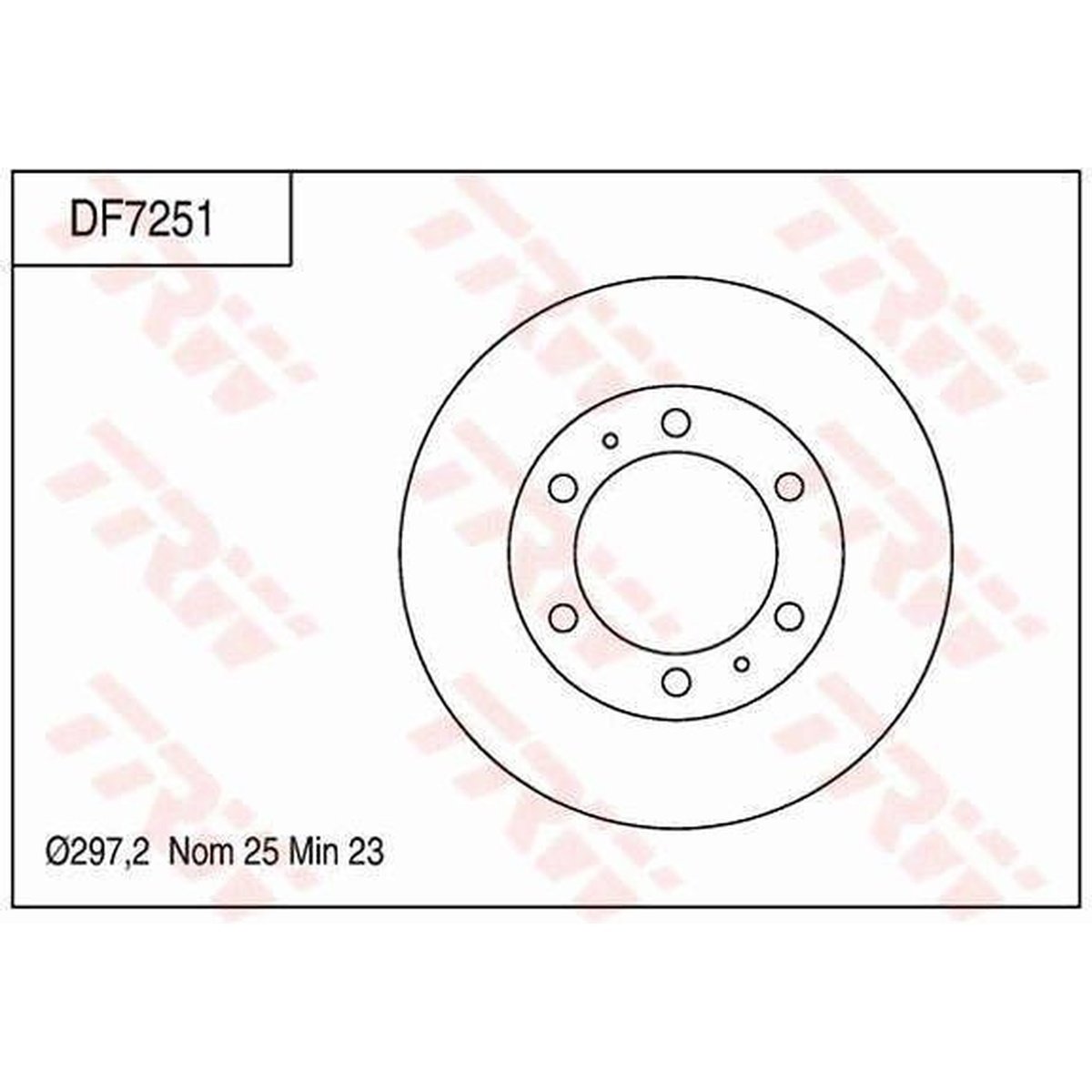 TRW Brake Rotor 297.2mm Front DF7251S