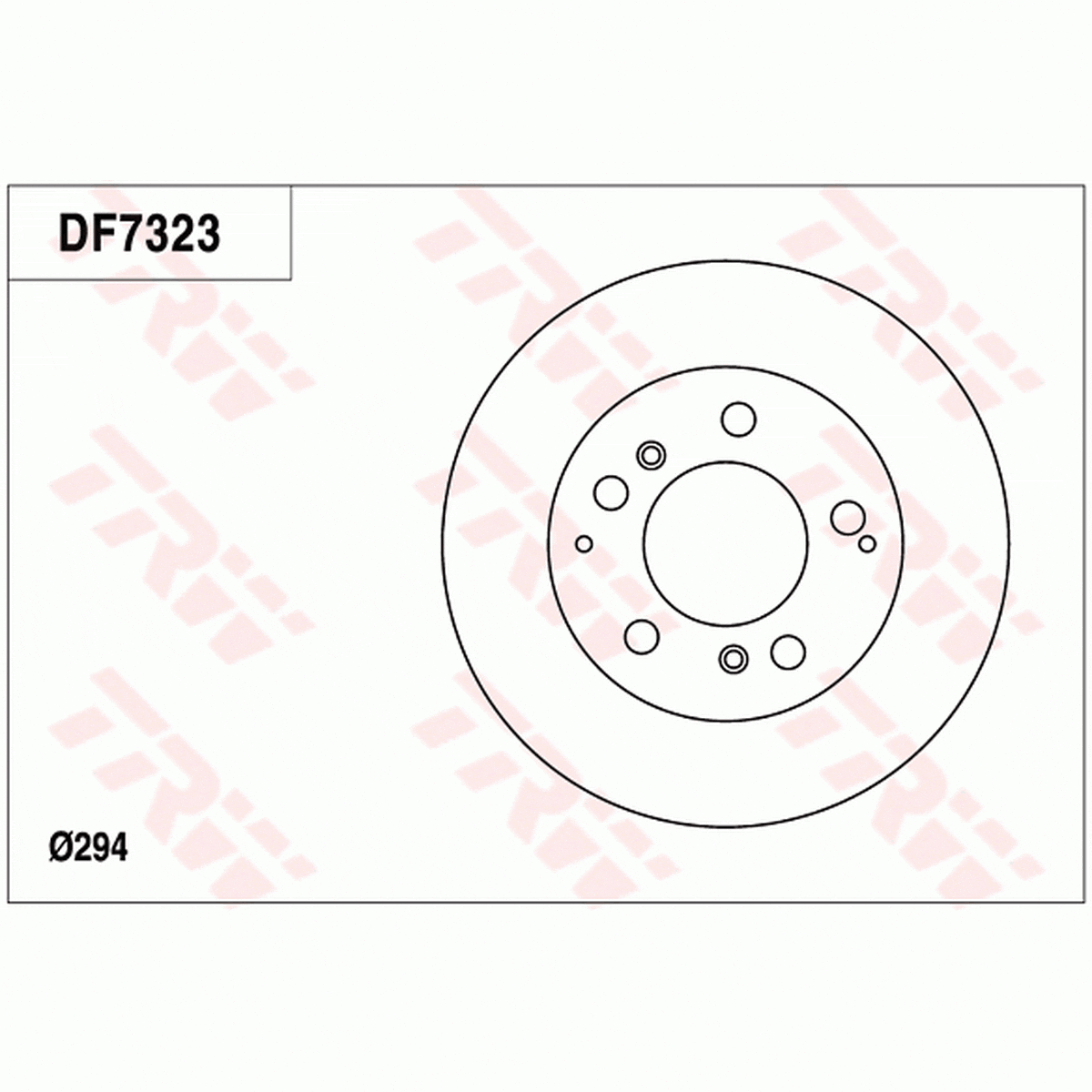 TRW Brake Rotor Pair 294mm Front DF7323S