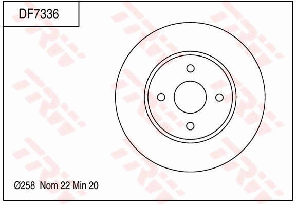 TRW Brake Rotor Pair Front DF7336S