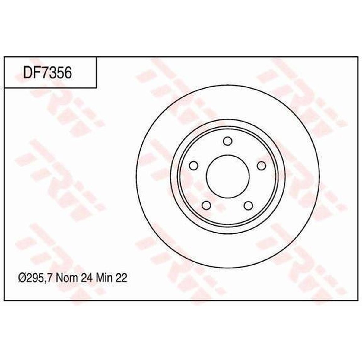 TRW Brake Rotor Front DF7356S
