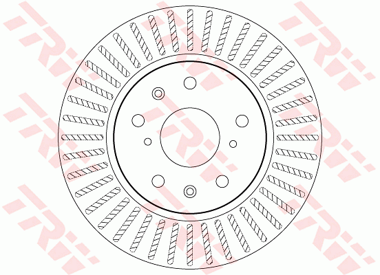 TRW Brake Rotor Pair 276mm Front DF7398S