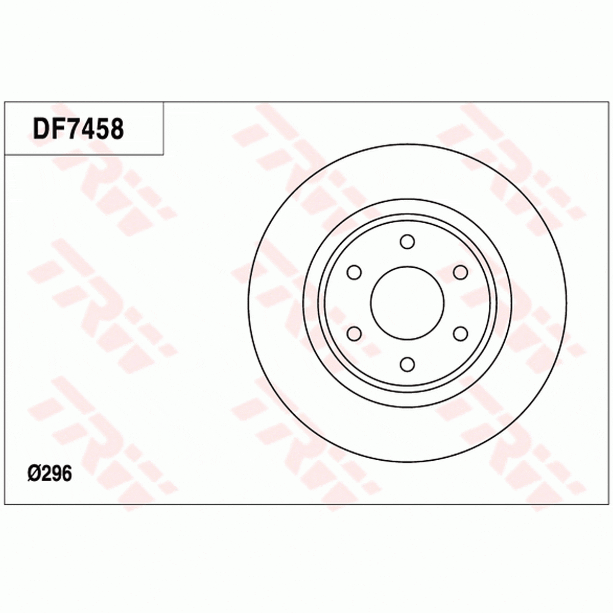 TRW Brake Rotor 296mm Front DF7458S