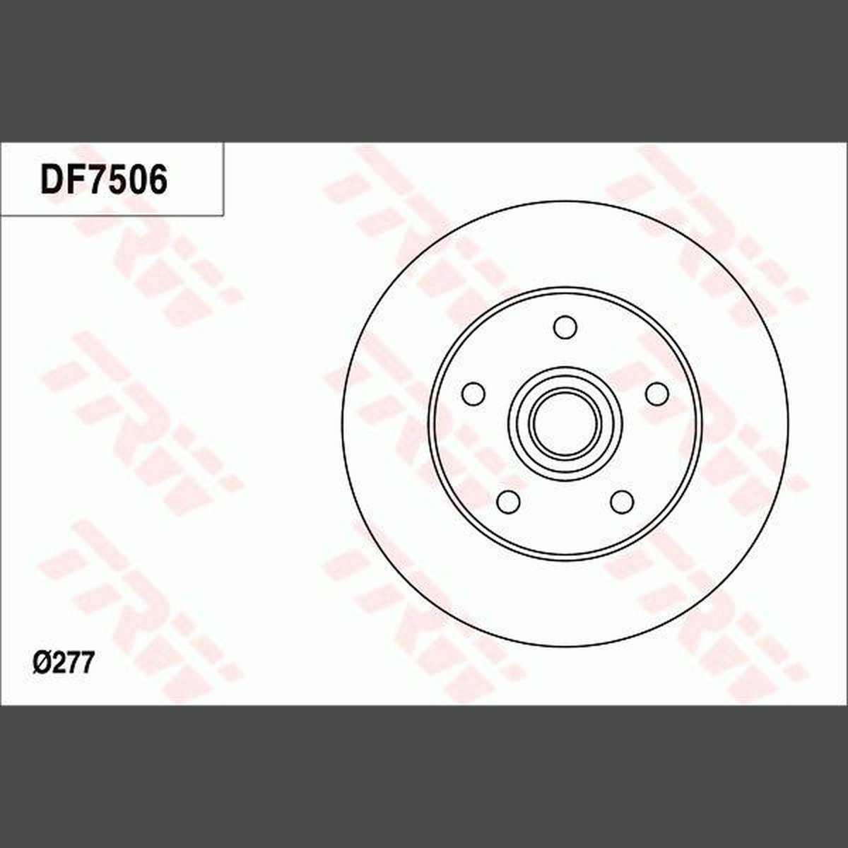 TRW Brake Rotor 276mm Front DF7506S